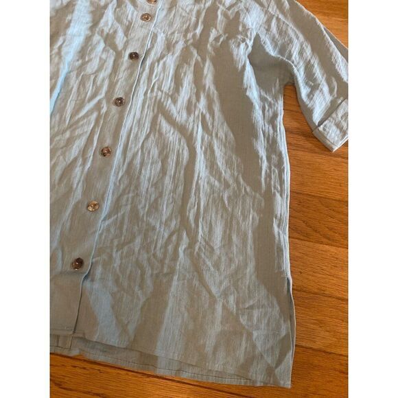 Soft Surroundings Womens light blue Button-Down Top Ramie & Rayon size XL - Picture 3 of 8